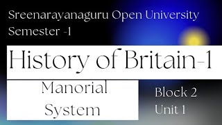 SNGOU Manorial System Malayalam Summary Block 2 Unit 1First sem [upl. by Jenifer]