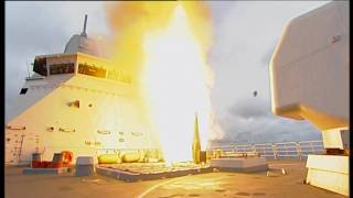 Dutch Navy HNLMS Tromp F803 and HNLMS Van Speijk F828 launch NSSM ESSM SM2 and Harpoon [upl. by Nemrac]