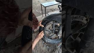 tubeless tyre side air leakage solution tublesstyre leakage viral shortvideo trending youtube [upl. by Izawa2]