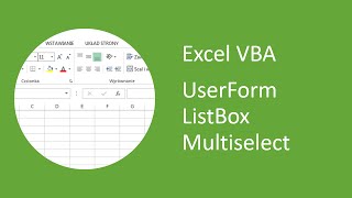 Excel VBA UserForm ListBox Multiselect [upl. by Ruphina485]