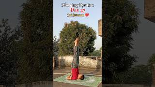 Day 47 Daily routine Morning Yoga Asana Bhakti Fitness Motivation Workout shorts shortsvideo ram [upl. by Aratak341]