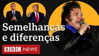 Milei Trump e Bolsonaro as semelhanças e diferenças entre os três políticos [upl. by Rolyab]