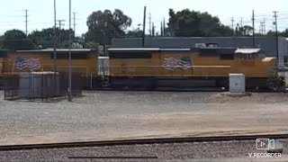 Train Meet On The Stockton CA RailCam [upl. by Fong]