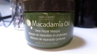 Review Hair Chemist Macadamia Oil Deep Repair Masque [upl. by Dianemarie]