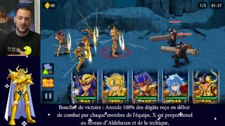 Saint Seiya COSMO FANTASYZodiac Brave  Analyse dAldébaran du Taureau et Shina du Serpentaire FR [upl. by Ahsenwahs]