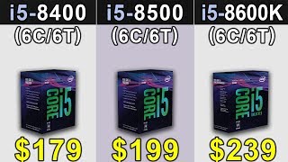 i58400 vs i58500 vs i58600K  Coffee Lake i5 Comparison  Which is Better Value for MONEY [upl. by Elianore]