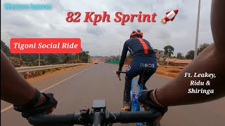 Tigoni Social Ride  82 Kph Sprint 🚀 Ft Leakey Ridu amp Shiringa [upl. by Ahsiyk]