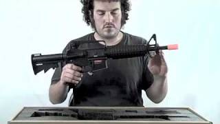 Airsoft Megastore Review JG Full Metal M4 Commando AEG Rifle [upl. by Linehan108]