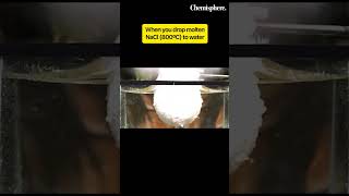 Molten sodium chloride in water science scienceexperiment chemistry jee neet [upl. by Harvison]