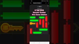 21 Sep 2024 Hamster Kombat Mini Game Solution  shorts minigame minivlog MiniGAME KEY 🔑HMSTR [upl. by Vacla]