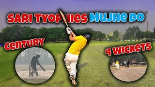 When COACH plays CRICKET 🔥 CENTURY and 4 Wickets  GoPro Tournament Cricket Match [upl. by Tireb]