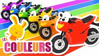 Couleurs et véhicules  Les motos  Comptines et chansons titounis [upl. by Barbette]