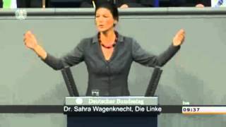 Sahra Wagenknecht Merkel hat uns den Banken ausgeliefert [upl. by Sam]