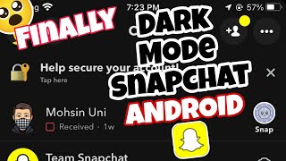 How Get Dark Mode On Snapchat ANDROID New Update 2022 [upl. by Derry213]