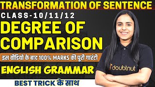 Degrees of Comparison in English Grammar सीखों बिलकुल Basics से  Transformation By Bhumika Maam [upl. by Hayikat598]