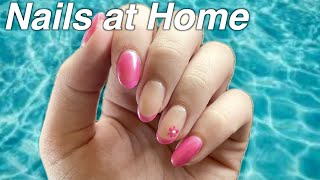 Easiest Way to Apply Builder Gel to Natural Nails summer nail set [upl. by Aldwin91]