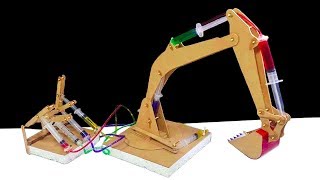 How to Make a Remote Control Hydraulic ExcavatorJCB  at Home DIY [upl. by Earley]