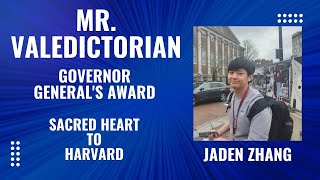 Mr Valedictorian from Sacred Heart High School to Harvard University  Jaden Zhang [upl. by Nairrot286]