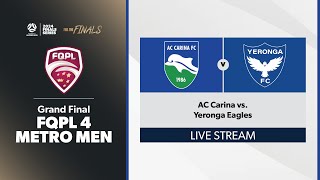 FQPL 4 Metro Men Grand Final  AC Carina vs Yeronga Eagles [upl. by Neom]