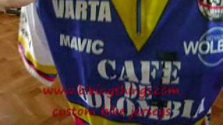 cafe de colombia pilas varta colombia bike jersey lucho herrera [upl. by Ivo]