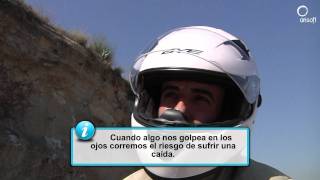 Seguridad Vial El casco 2ª parte viseras y gafas [upl. by Woolson]