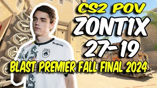 CS2 POV  Spirit zont1x 2719 vs G2 Mirage  BLAST Premier Fall Final 2024 [upl. by Annalise]