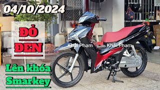 Wave 125i NK Thái Lan Đen Đỏ 2024 lên khóa Smarkey cực đẹp ngày 041024 Khải Phạm wave wave125 [upl. by Refotsirhc]