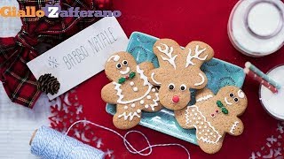 Biscotti di Pan di zenzero Gingerbread  Ricetta in 1 minuto [upl. by Oralee]