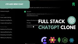 Build And Deploy Your Own ChatGPT For Free With React 19  19 Add New Chat [upl. by Auhsaj]