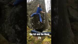 Curbar First Ascent  The Cat and the Moon  f7a Curbar edge Peak District Bouldering bouldering [upl. by Luwana360]