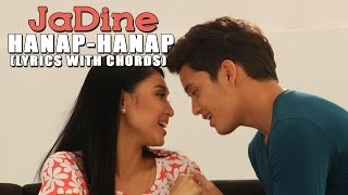 James Reid and Nadine Lustre — HanapHanap Lyric Video with Chords [upl. by Nerra]