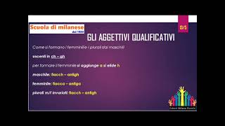 54 lezione  AGGETTIVI QUALIFICATIVI  5  uscenti in ch gh [upl. by Schreibe]