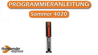 Wie programmiert man eine Fernbedienung Sommer 4020 [upl. by Nahgem]