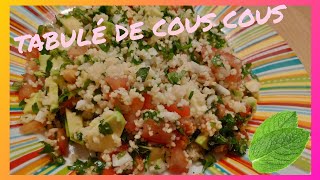 TABULÉ de COUSCOUS  Ensalada árabe FÁCIL 🥗 [upl. by Aikmat]