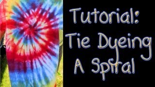 Tutorial Tie Dyeing A Spiral [upl. by Eldnik]