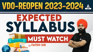 PSSSB VDO Syllabus 2023  PSSSB VDO Expected Syllabus  Know Full Details [upl. by Mord]