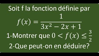 Encadrement de fonctionFonction bornée [upl. by Idnic]