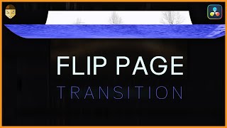 Flip Page Effect Transition Template in DaVinci Resolve [upl. by Adiam]