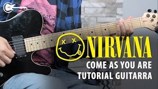 Como tocar COME AS YOU ARE de NIRVANA en Guitarra Eléctrica  Tutorial  TAB [upl. by Anaujal]