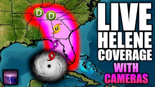 🔴 BREAKING Major Hurricane Helene Live Coverage With Cameras [upl. by Zak]