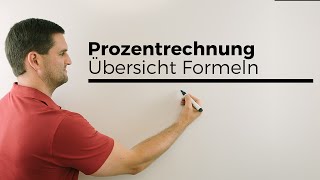 Prozentrechnung Formeln zu G W und p Übersicht  Mathe by Daniel Jung [upl. by Gallard]