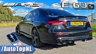 2022 MercedesAMG E63 S REVIEW on AUTOBAHN NO SPEED LIMIT by AutoTopNL [upl. by Aicirtal]