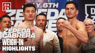 WEIGHIN HIGHLIGHTS  WILLIAM ZEPEDA VS GIOVANNI CABRERA [upl. by Oemor]