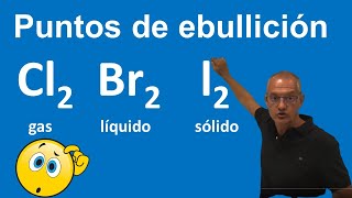 Cloro Bromo y Yodo Puntos de ebullición fusión y ebullición diferencias [upl. by Daney191]