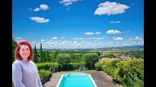 €453700 Stunning Villa with swimming pool Exceptional views only 10 mins from Castelnaudary [upl. by Htenek364]