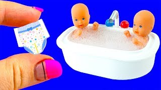 16 DIY Miniatures for a Baby Doll and Barbie Doll make up hacks and crafts  Doll funny video [upl. by Levona]