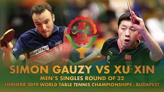 Simon Gauzy vs Xu Xin  Liebherr 2019 World Table Tennis Championships – Budapest [upl. by Vullo]