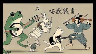 Shamisen 三味線 X Electric Guitar X Flute X Violin【喵獸戲畫】Background Music for Studying or Work [upl. by Ateloj]