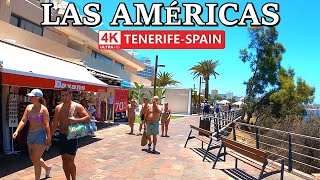 TENERIFE  PLAYA DE LAS AMÉRICAS  Look at the Current Situation ☀️ 4K Walk ● July 2024 [upl. by Ahsyak408]