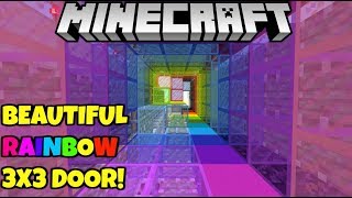 Minecraft Rainbow Spiral 3x3 Piston Door 1 Wide Tileable Bedrock Edition PE MCPE PC Xbox [upl. by Waltner]